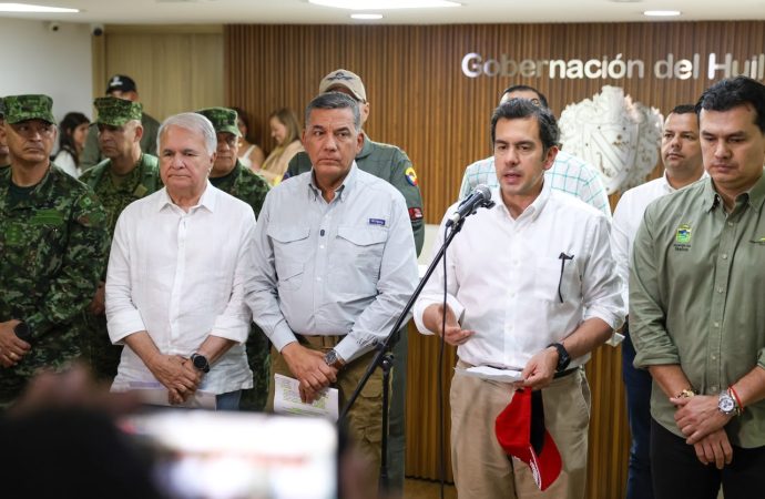 Gobierno Nacional anuncia refuerzos militares, sistemas antidrones y acciones contra la extorsión en el Huila